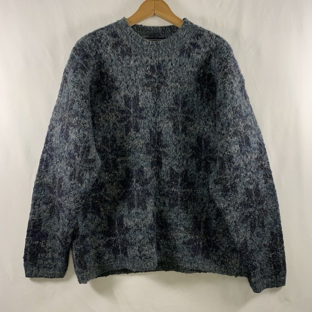 VTG 90s Mens Chunky Wool Blend Sweater Size XL Cabin Ski Lodge Winter Hong Kong